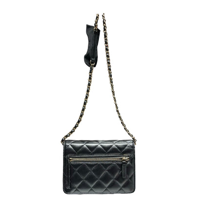 Used CHANEL Camellia WOC Wallet on Chain Black GHW