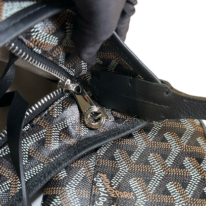 Used GOYARD Monogram BOHEME HOBO Hobo Bag Black Brown White