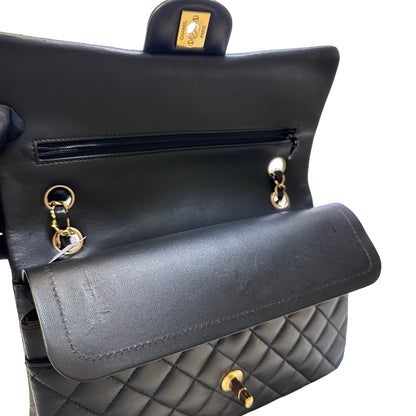 Used CHANEL Lambskin CF25 Shoulder Bag Black