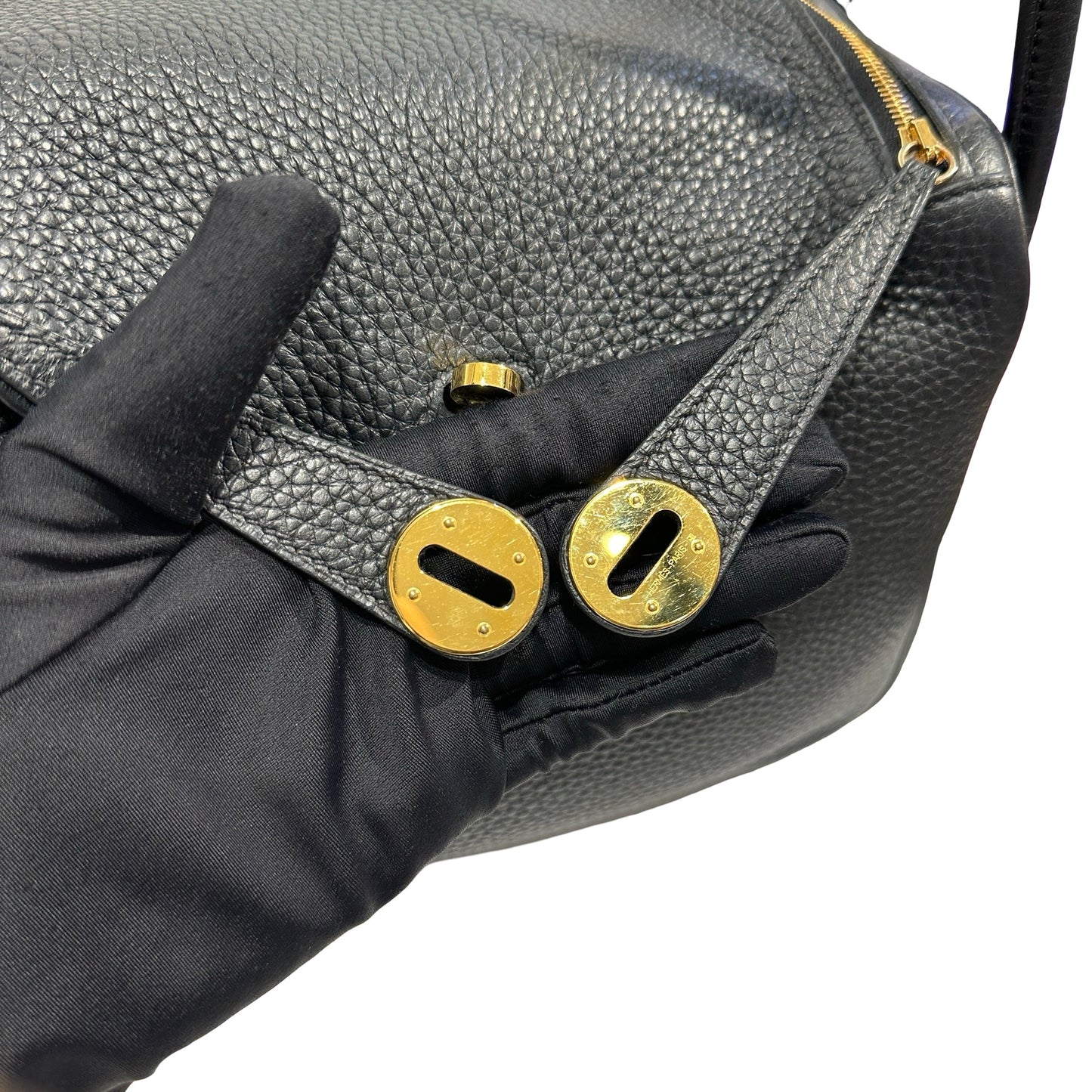 Used Hermès TC Shoulder Bag Black GHW