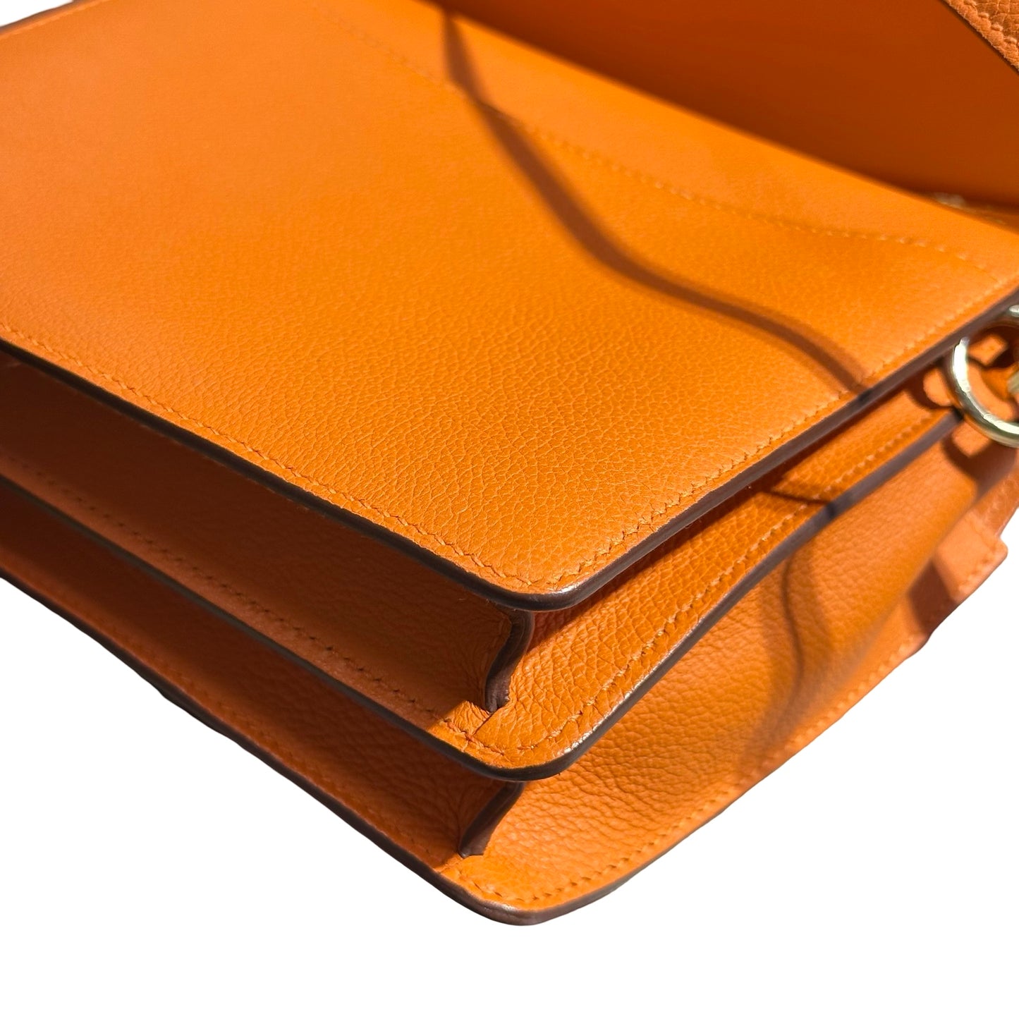 Used HERMES Roulis Shoulder Bag Orange GHW