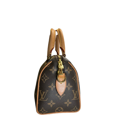 Used LOUIS VUITTON Monogram Canvas Speedy 25 Bandoulière Handbag Brown