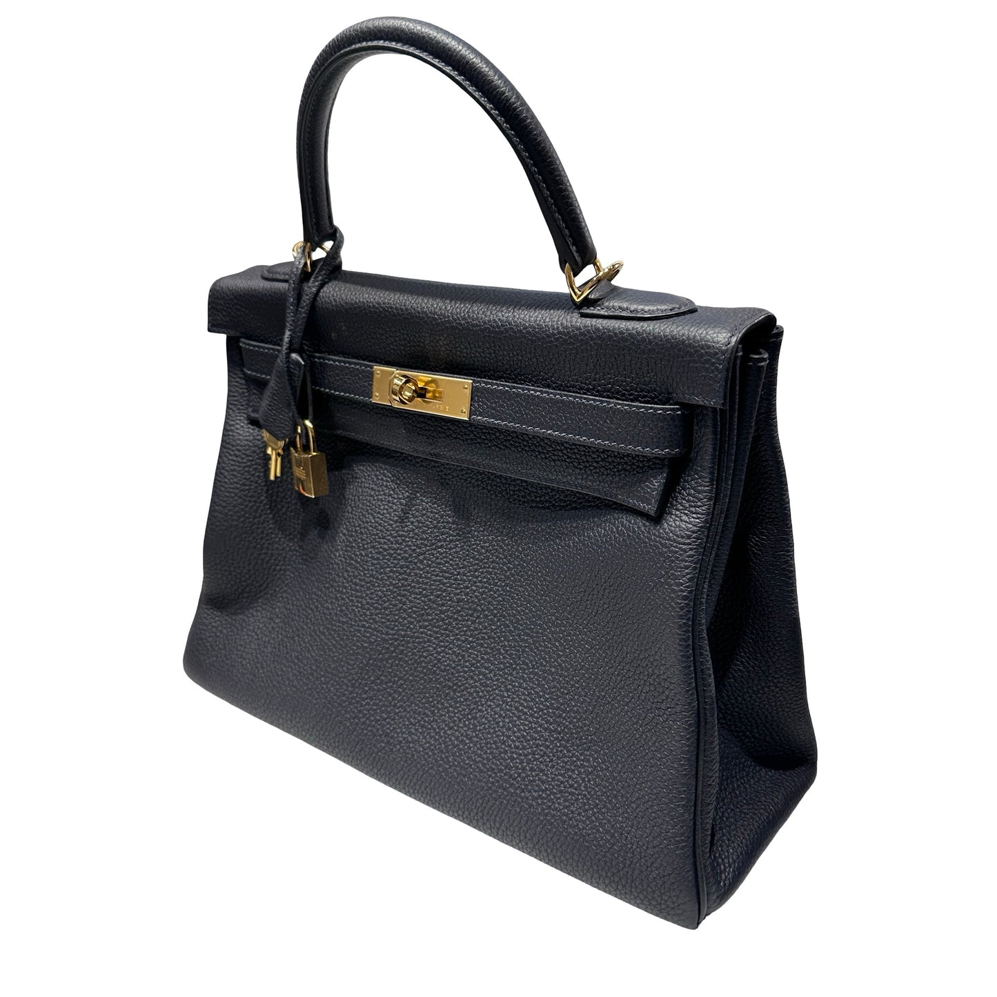 Used HERMÈS Kelly Bag GHW Navy Blue