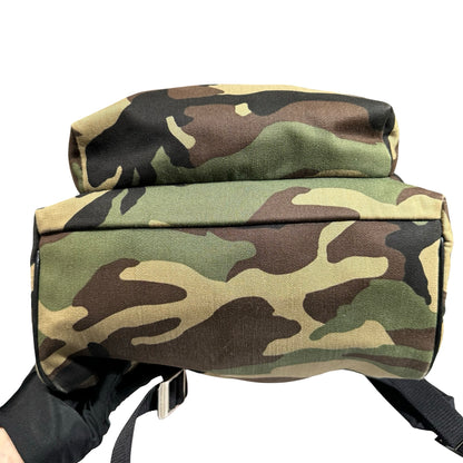 Used Saint Laurent Canvas Backpack Dark Green Black