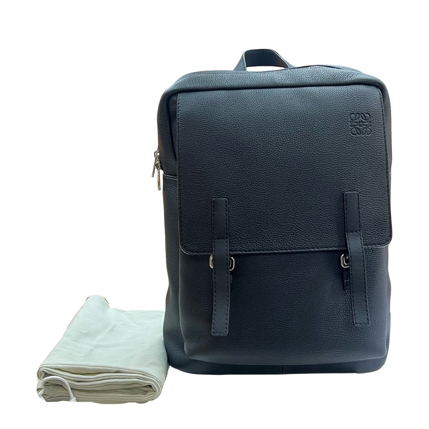 Used Loewe Military Backpack Black PHW