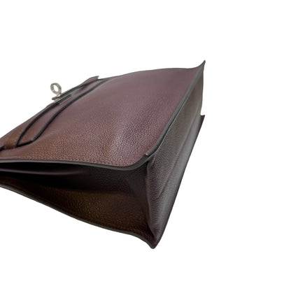 Used Hermès Clemence leather Kelly Danse Shoulder Bag Brown GHW
