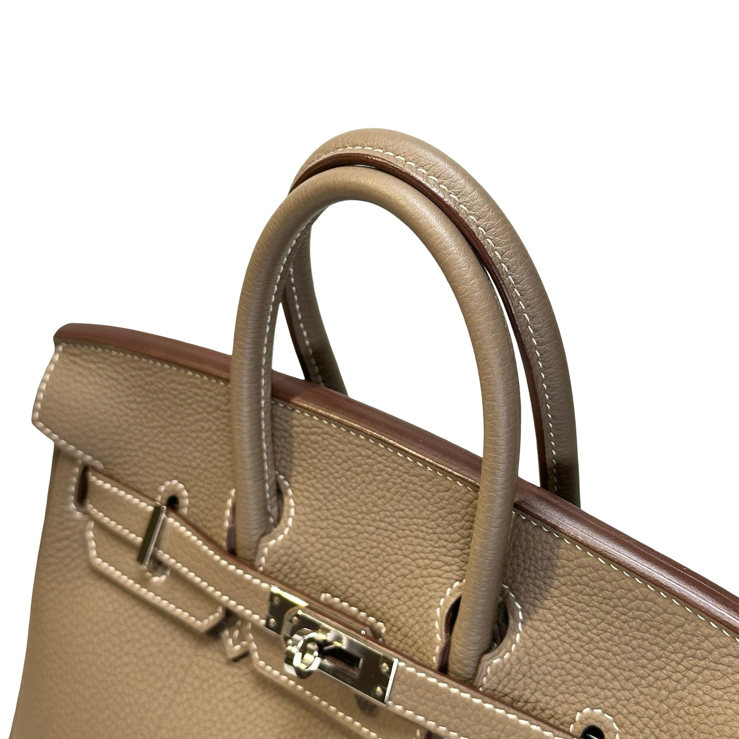 Used HERMES Birkin 25 Handbag Etoupe PHW