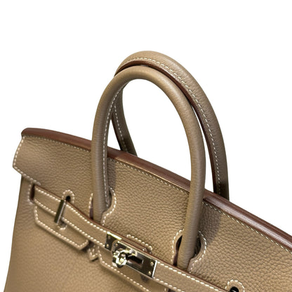 Used HERMES Birkin 25 Handbag Etoupe PHW