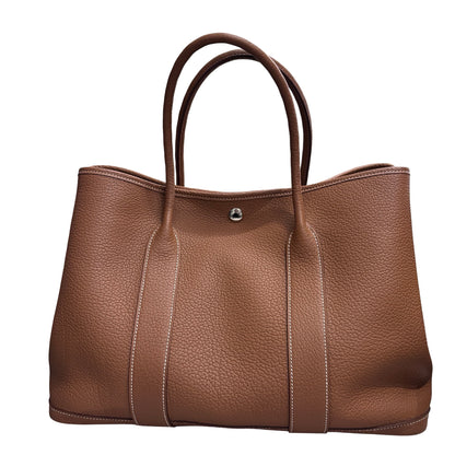 Used HERMÈS Garden Party Tote Bag Beige GHW