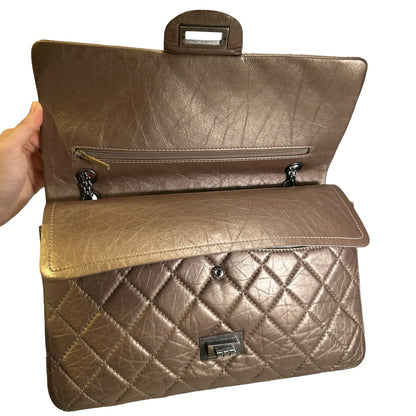 Used CHANEL Quilted 2.55 Reissue Chain Shoulder Bag Bronze