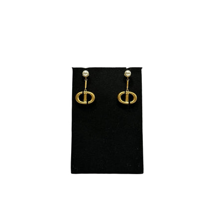 Unused DIOR Earrings White Gold