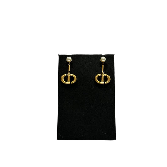 Unused DIOR Earrings White Gold