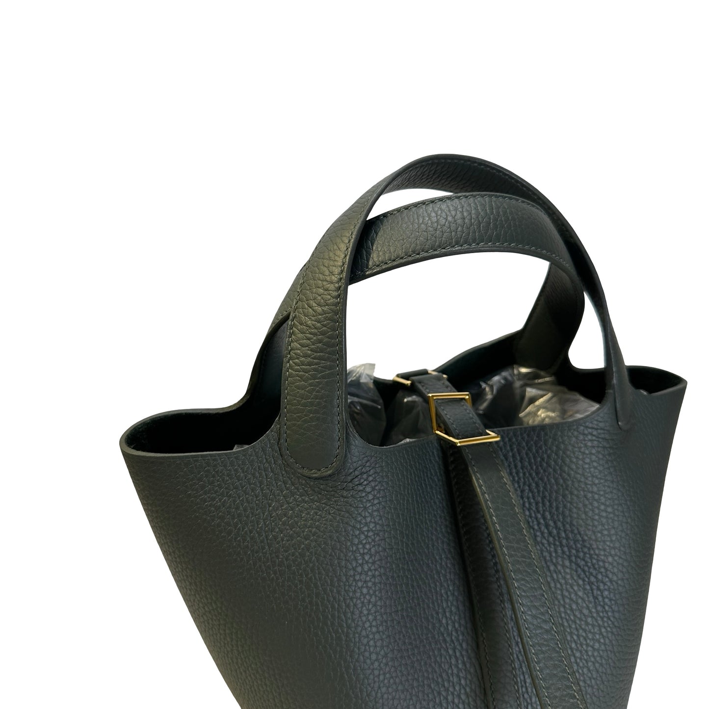 Used HERMES TC Picotin 18 Handbag Dark Green