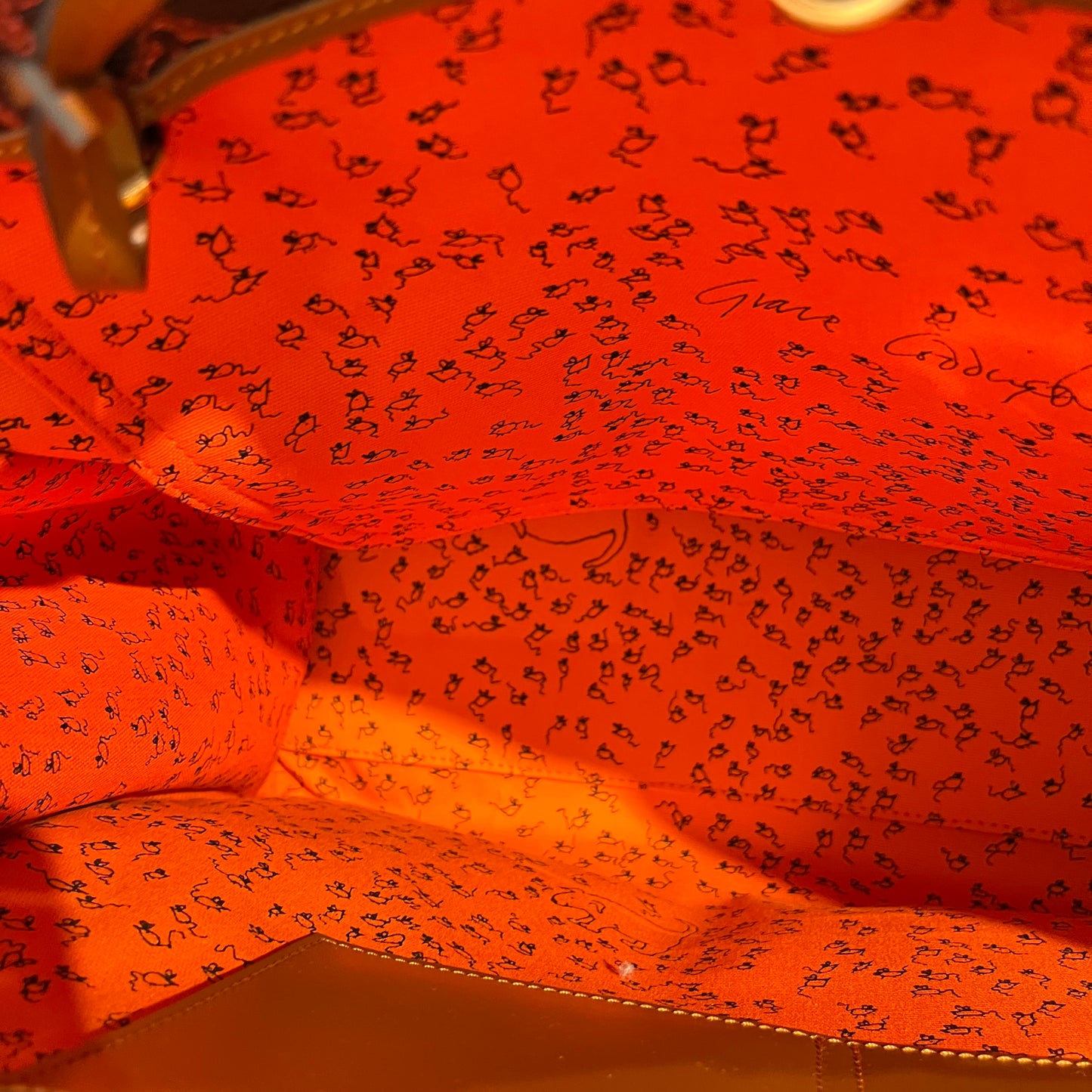 Used LOUIS VUITTON Monogram Catogram Neverfull MM Catogram Tote Bag Brown Orange Multicolor