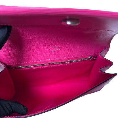 Used LOUIS VUITTON Leather Epi Clery Bag Pouch Pink PHW
