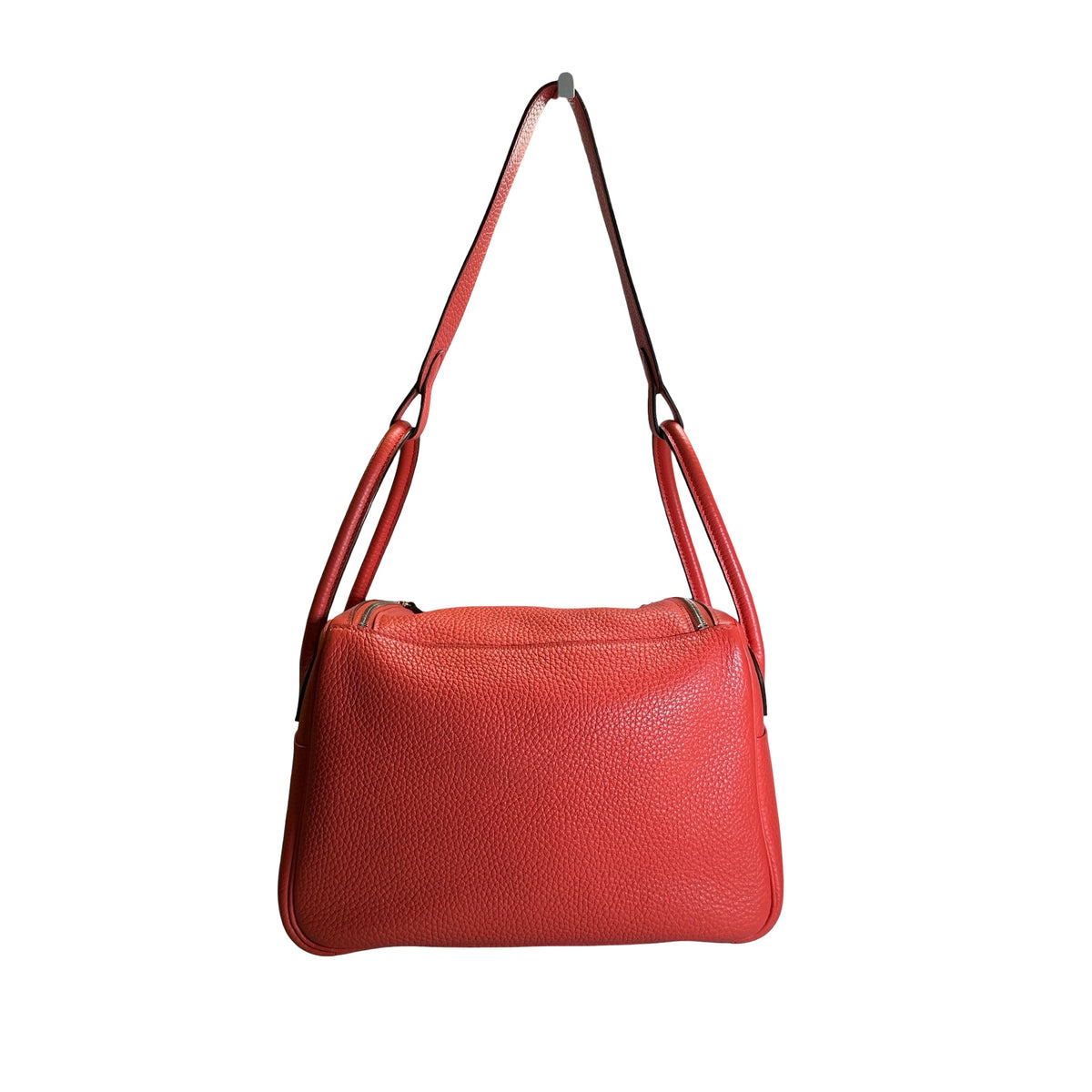 Used HERMES Clemence Lindy Handbag Pink