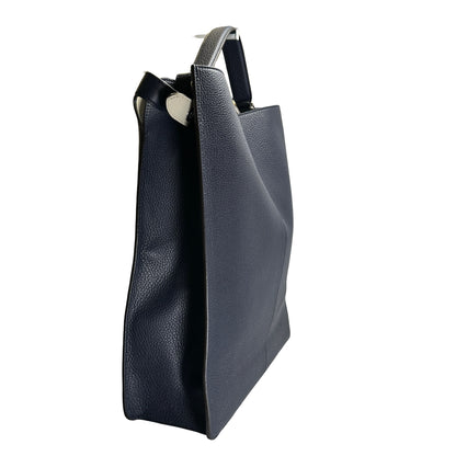 Used FENDI Leather Peekaboo Handbag Navy