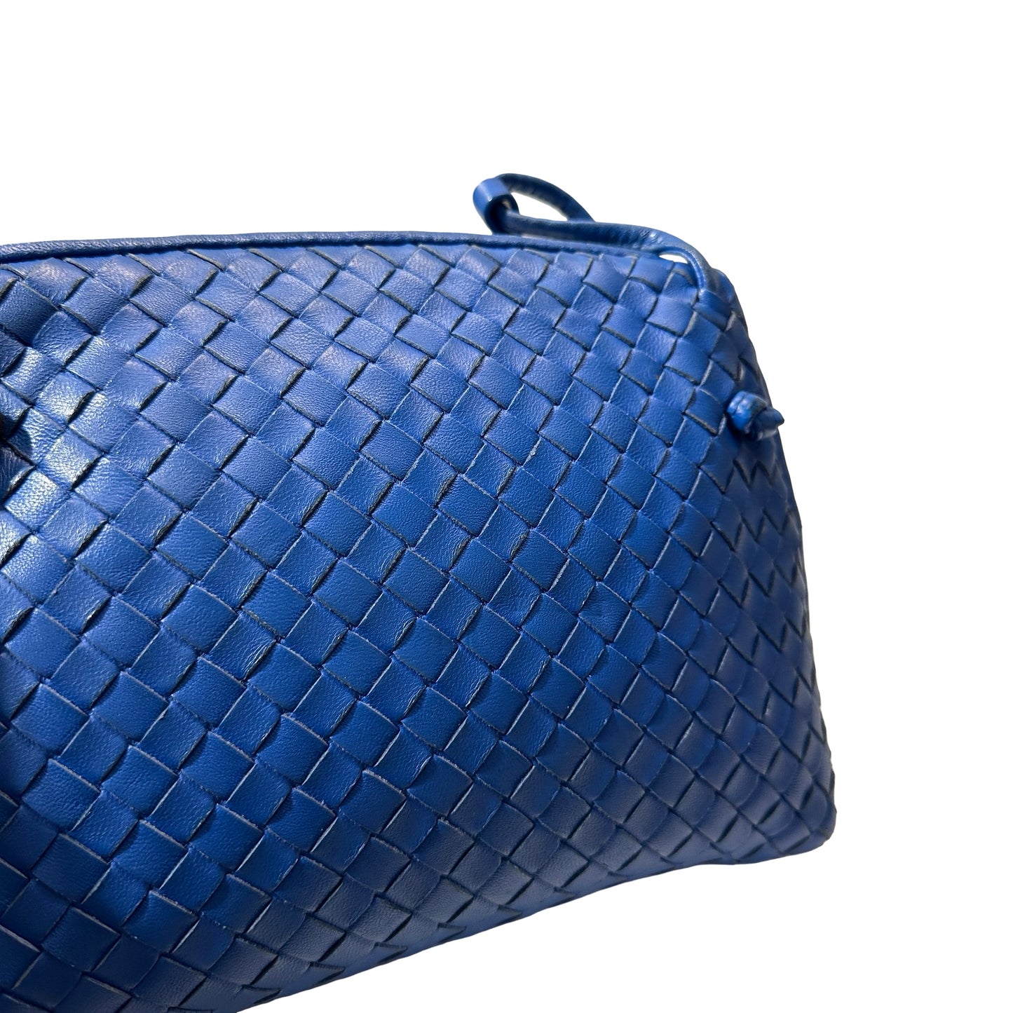Used Bottega Veneta Shoulder Bag Blue PHW