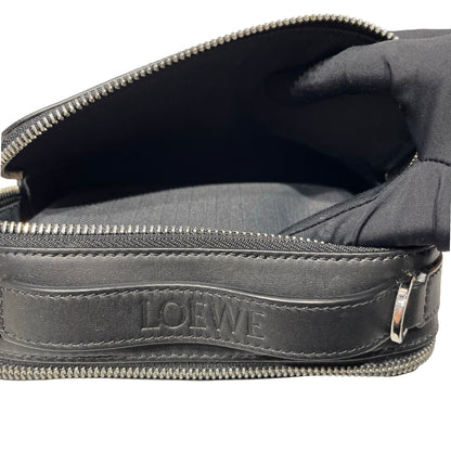 Used LOEWE Calfskin Leather Mini Camera Cross Body Bag Black PHW