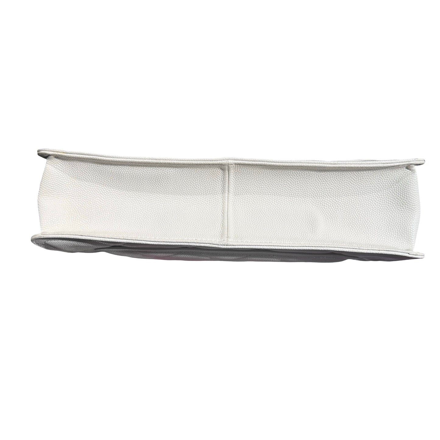 Used CHANEL Flat bag White GHW