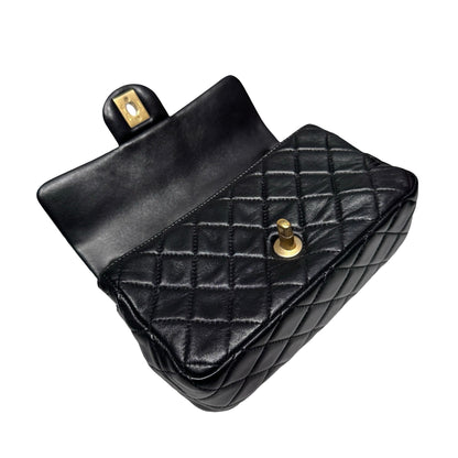 Used CHANEL Chain Shoulder Bag Black GHW