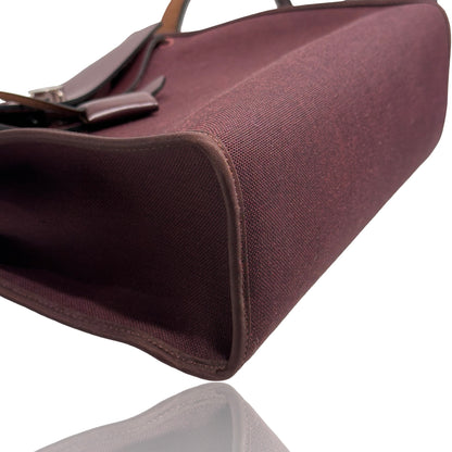 Used HERMÈS Canvas Herbag 31 Shoulder Bag Red PHW