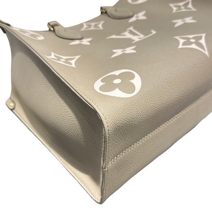 Used LOUIS VUITTON Monogram On the Go Tote Bag Grey GHW