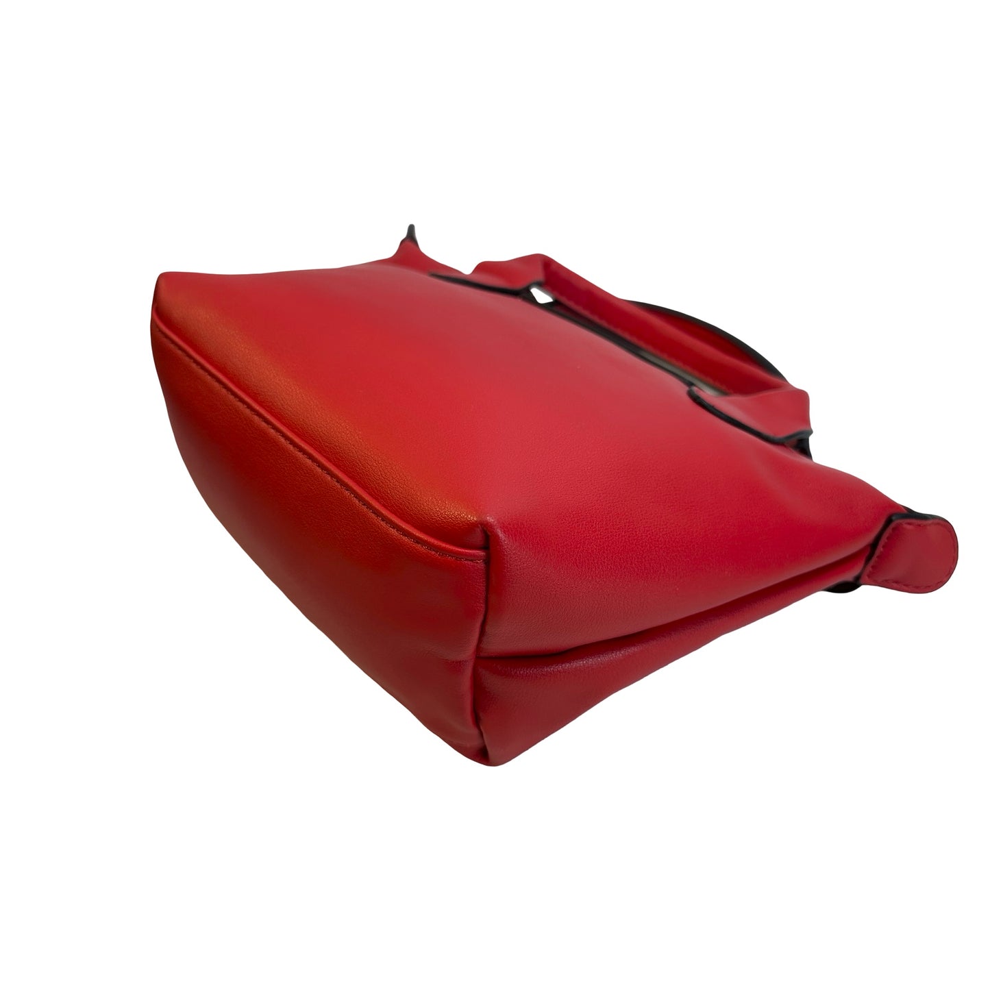 Used LONGCHAMP Leather Le Pliage Handbag Red