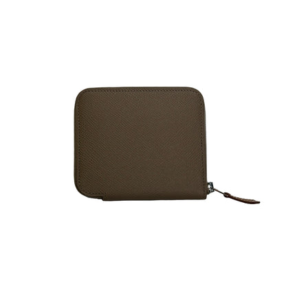 Brand New HERMES Epsom Silk Silk'In Compact Wallet Etoupe Multicolor