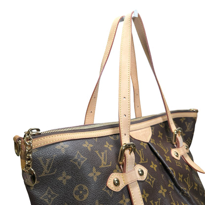 Used LOUIS VUITTON Monogram Palermo GM Shopper Bag Brown GHW