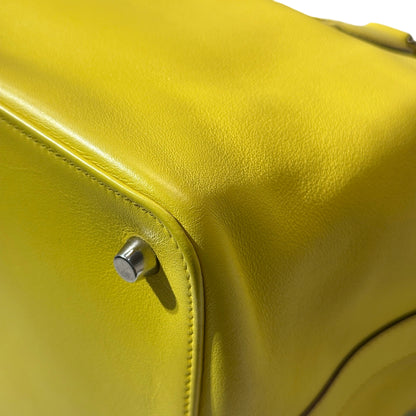 Used HERMÈS TOOL BOX 26 Two Way Shoulder YELLOW PHW Two Way Shoulder Bag
