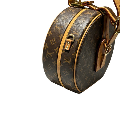 Used LOUIS VUITTON Canvas Petite Boite Handbag Brown GHW