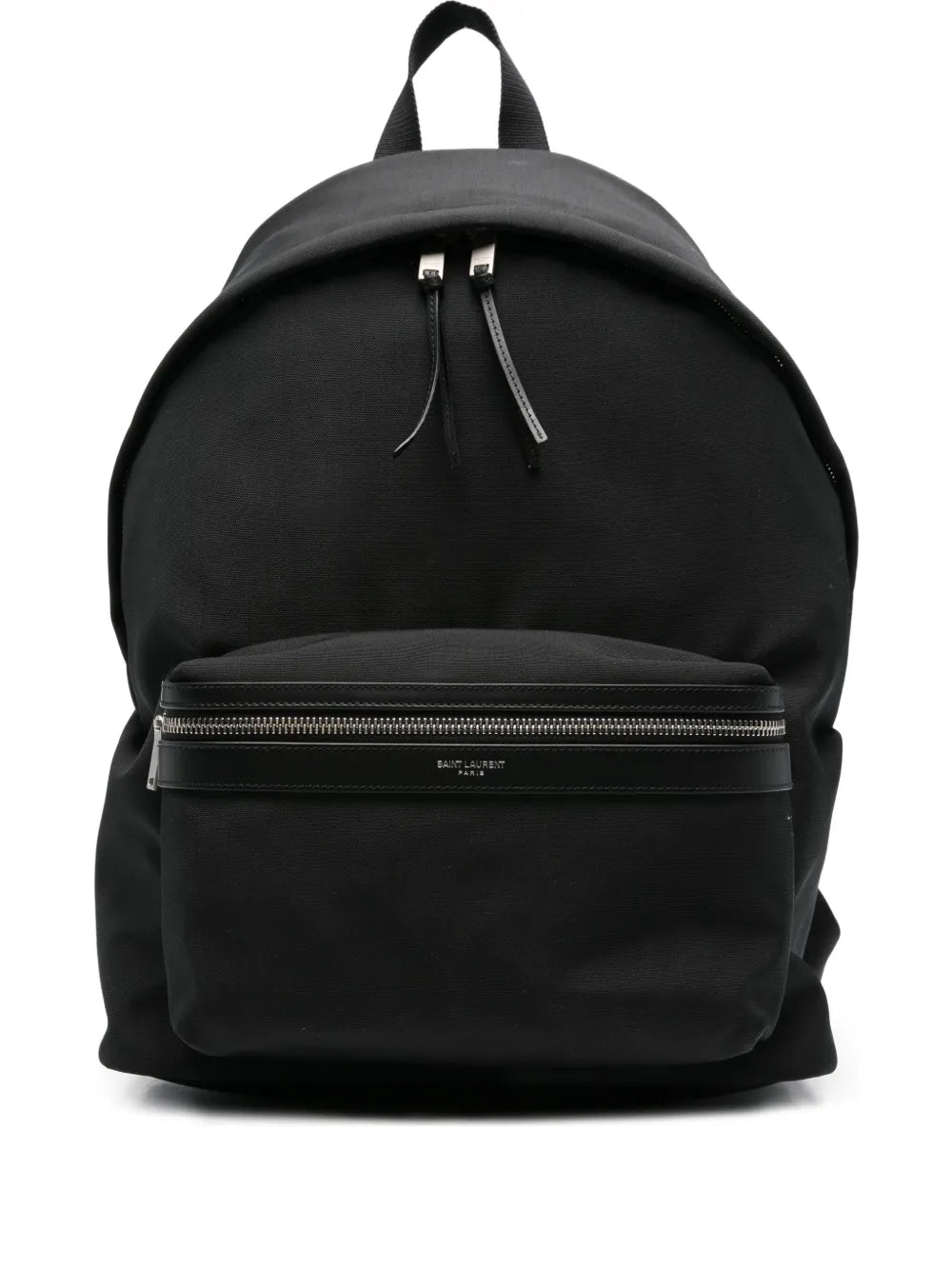 Used SAINT LAURENT Canvas Backpack Black PHW