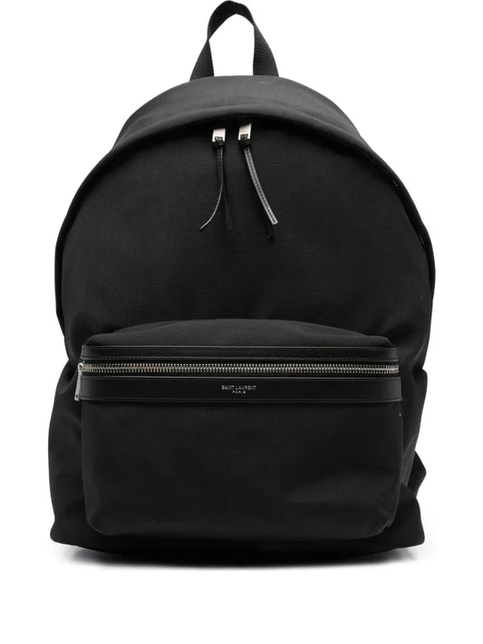 Used SAINT LAURENT Canvas Backpack Black PHW