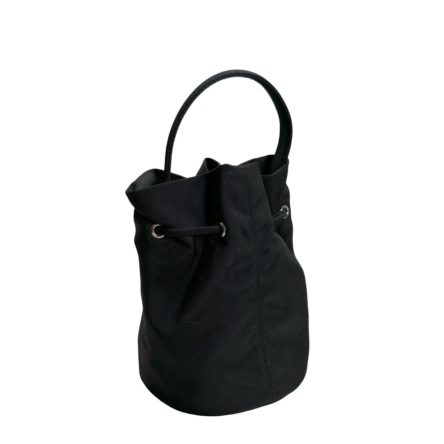 Used BALENCIAGA Logo Wheel Drawstring Bag Black Pink