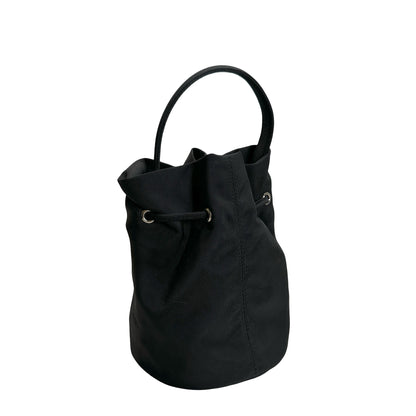 Used BALENCIAGA Logo Wheel Drawstring Bag Black Pink