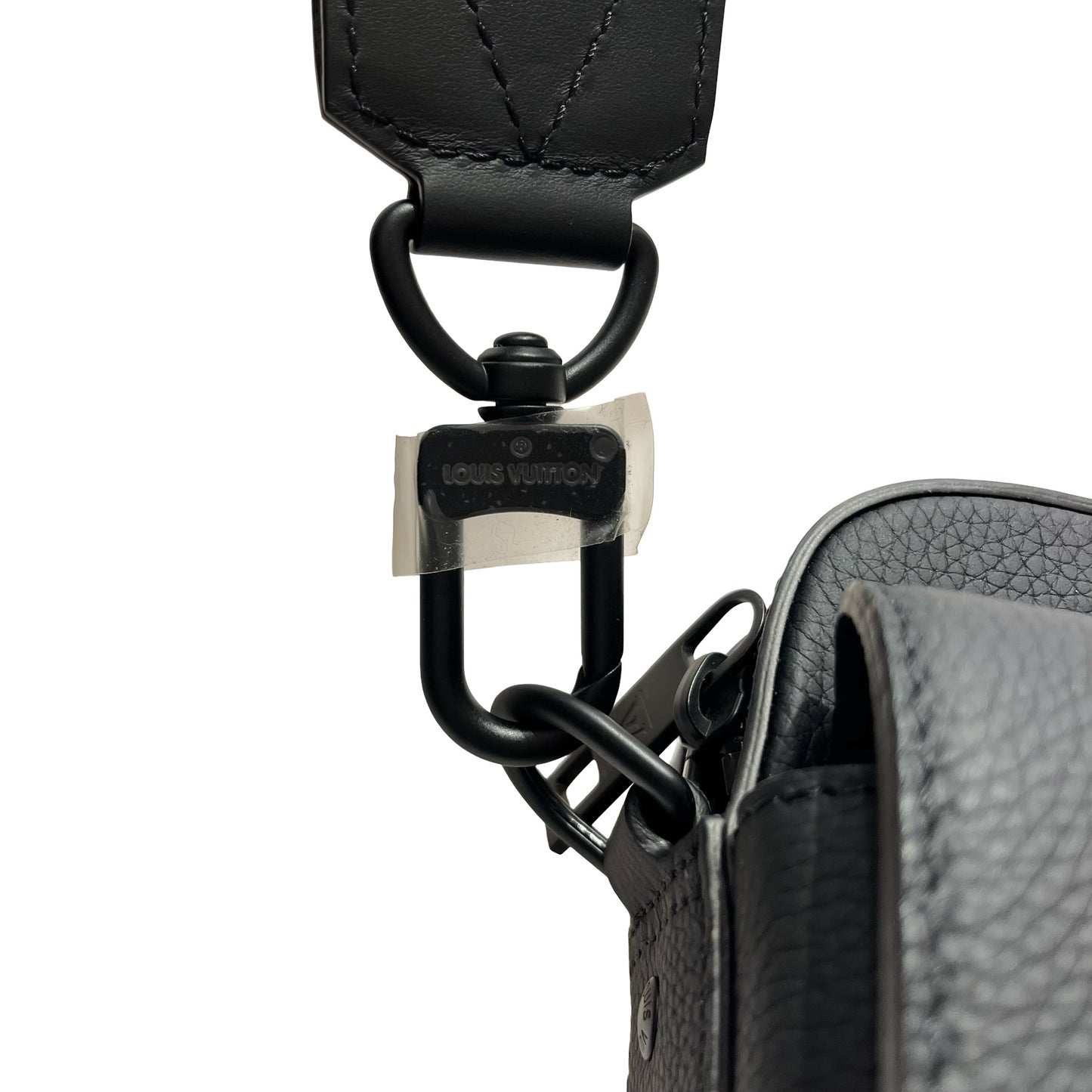 Unused LOUIS VUITTON Calfskin Leather Fastline Messenger Cross Body Bag Black