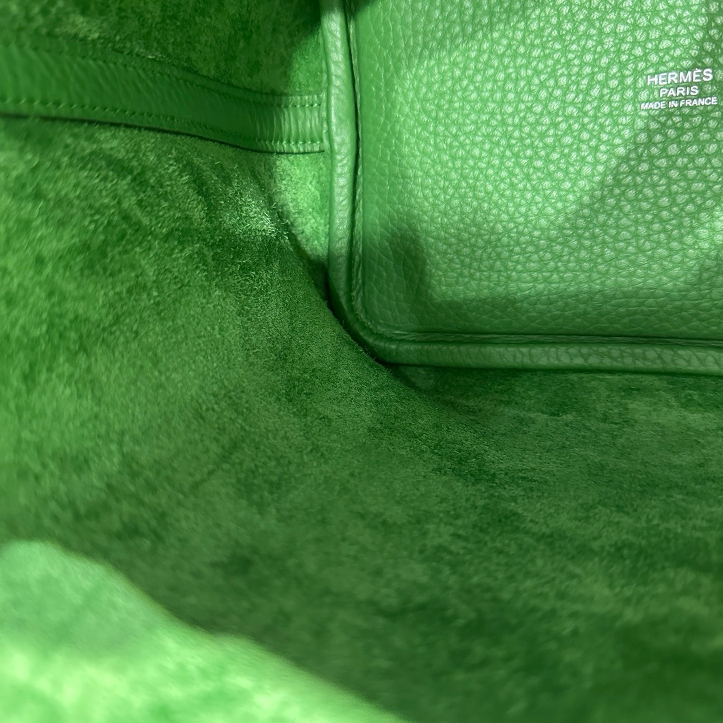 Brand New HERMES Clemence Picotin Lock Bucket Bag Green