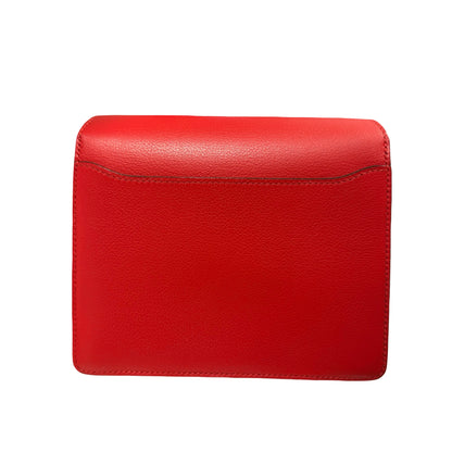 Used HERMES Evercolor Mini Roulis Shoulder Bag S3 Rouge Coeur GHW