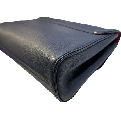 Used LOUIS VUITTON Monogram Empreinte Leather Pochette Metis Shoulder Bag Navy GHW