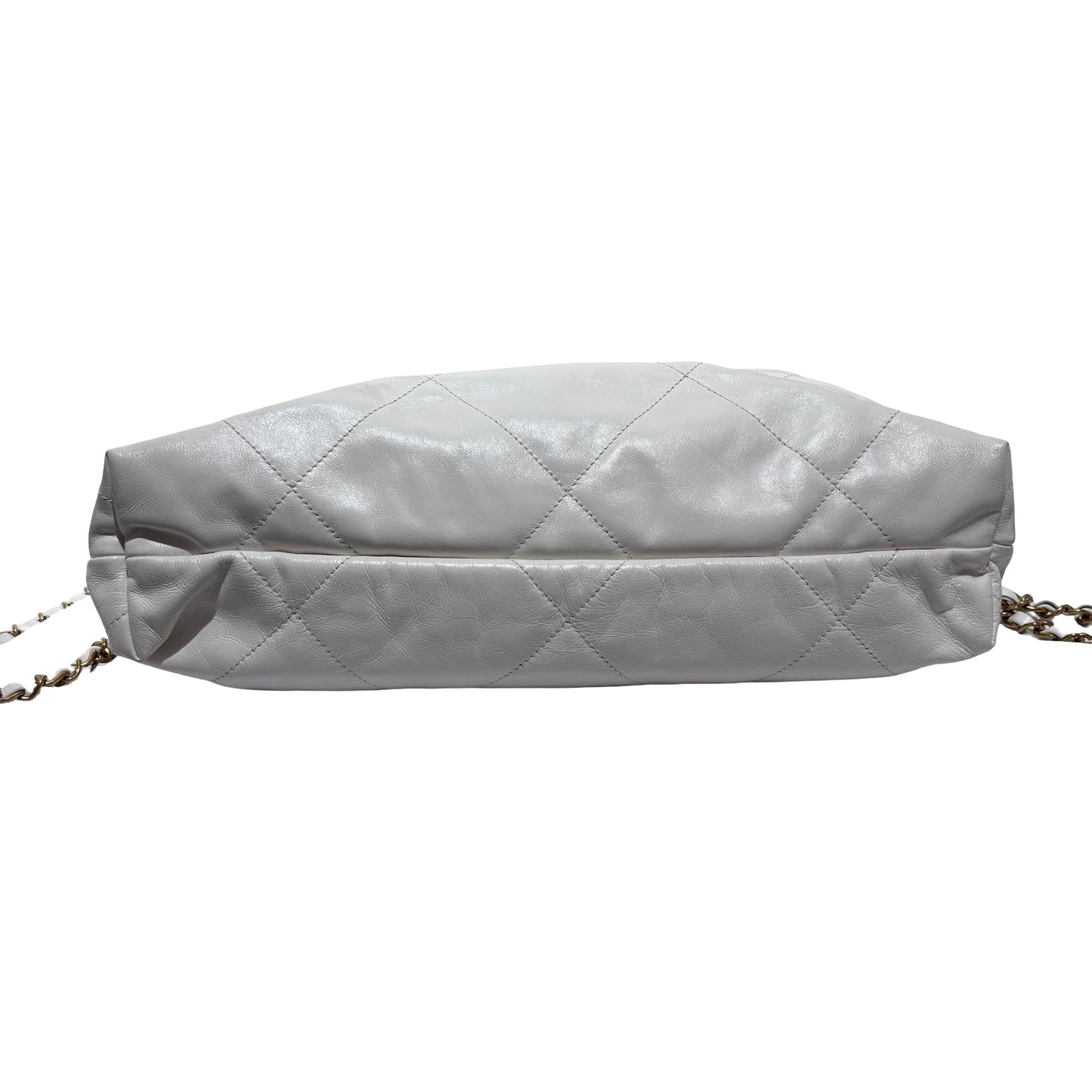 Used CHANEL Calfskin Medium 22 Backpack Backpack White