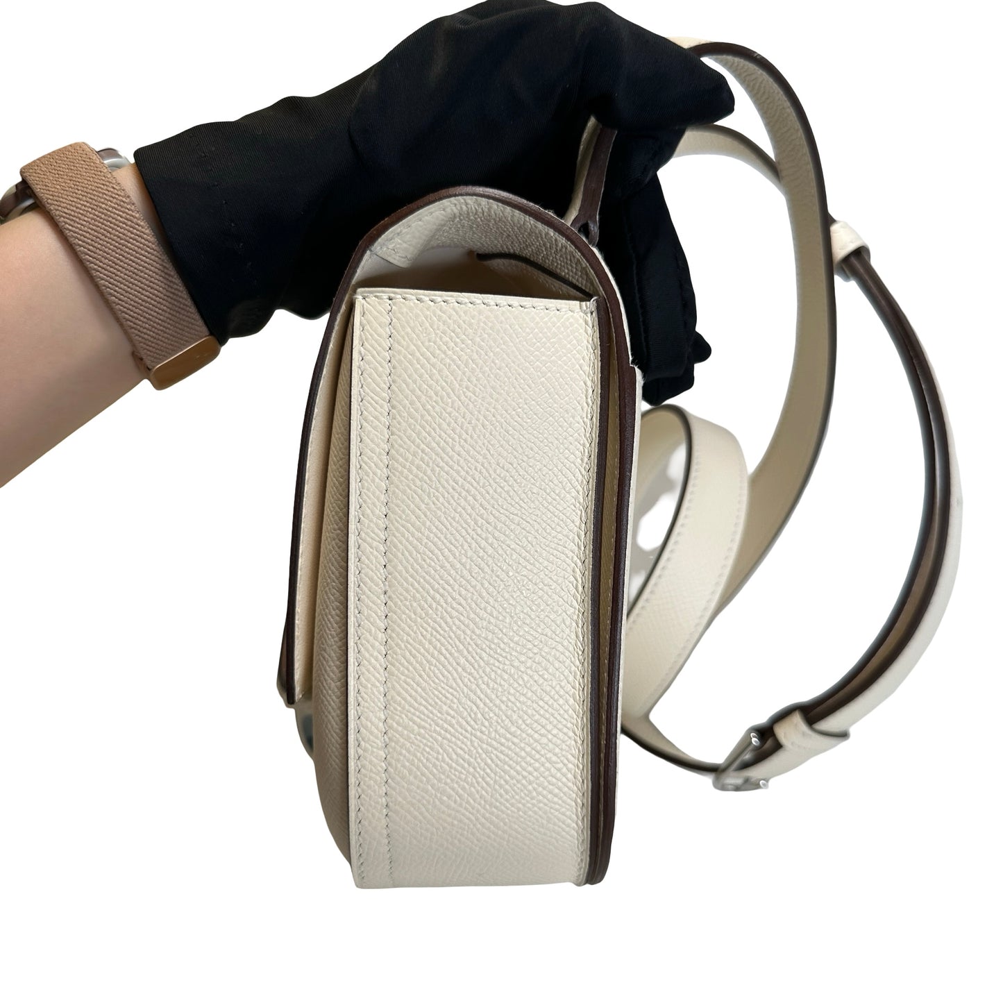 Brand New HERMÈS Epsom Calfskin Della Cavalleria Mini Crossbody Bag Nata