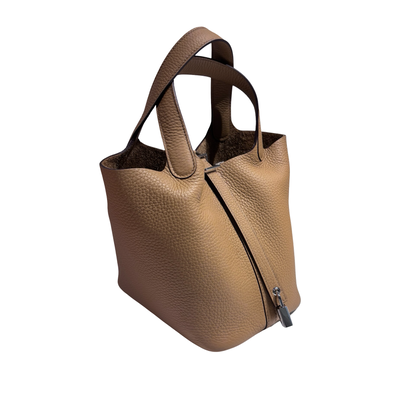 HERMES PICOTIN 18 BISCUIT BROWN PHW [3000222]