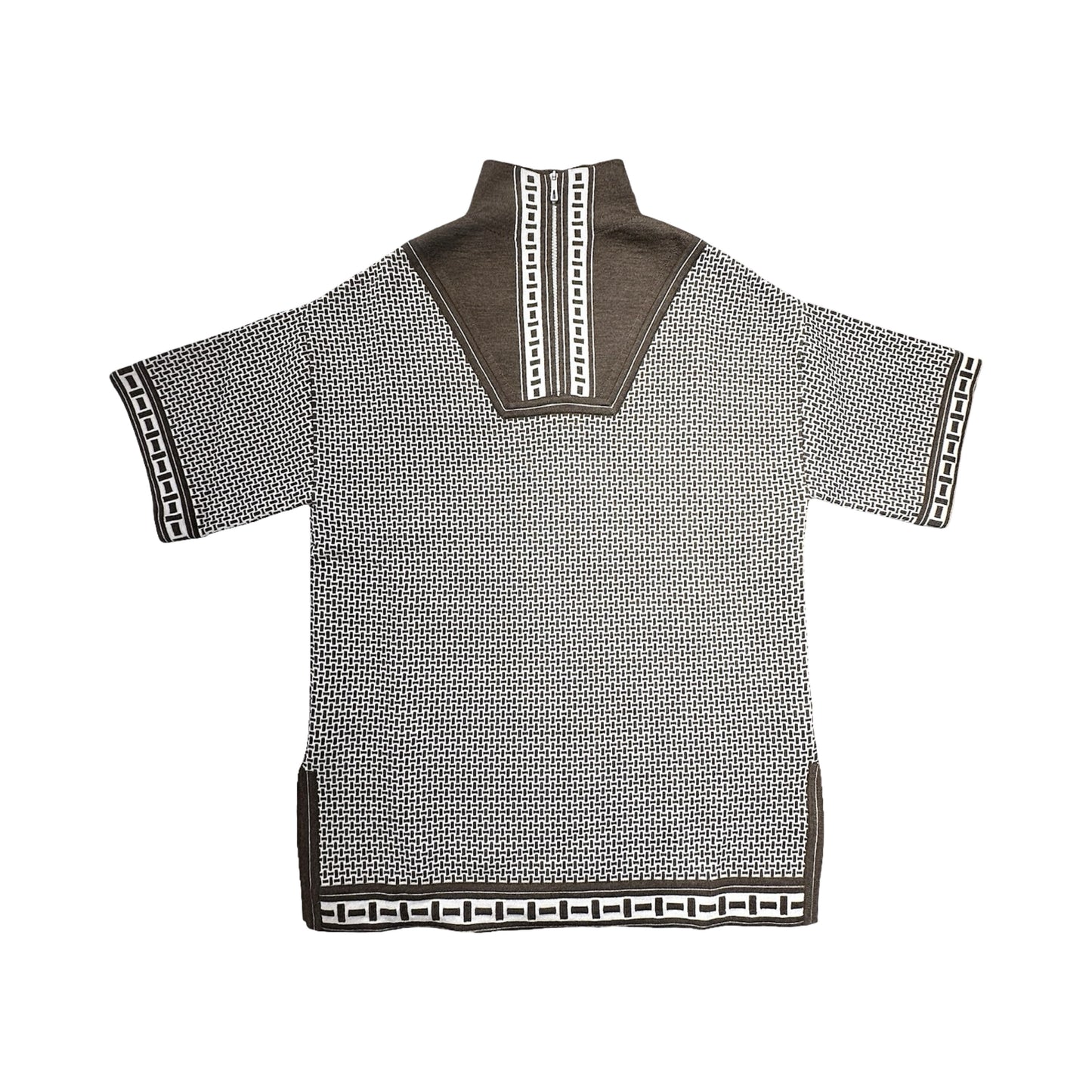 HERMES KHAKI SHORT SLEEVE KNIT [20000276]