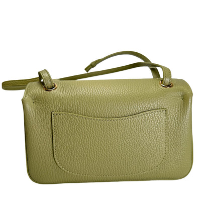 Brand New CHANEL Caviar Leather Mini Flap Bag Shoulder Bag Green GHW