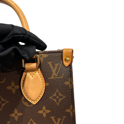 Used Louis Vuitton Monogram Coated Canvas Sac Plat BB Handbag Brown GHW