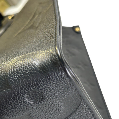 Used LOUIS VUITTON Monogram Empreinte On The Go MM Tote Bag Black GHW