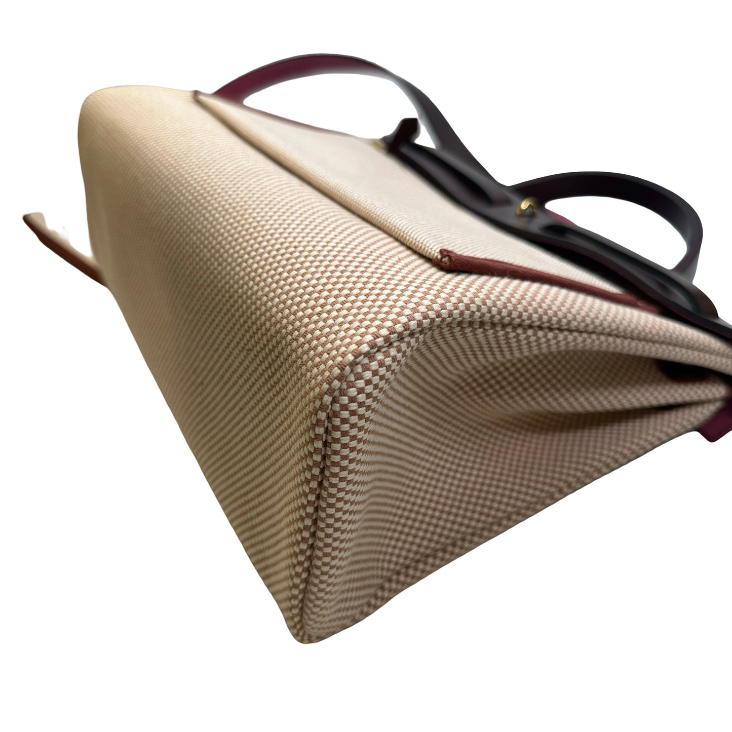 Brand New HERMES Canvas Leather Herbag 31 Handbag Beige Brown