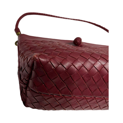 BOTTEGA VENETA RED LEATHER SHOULDER POUCH [3000655]