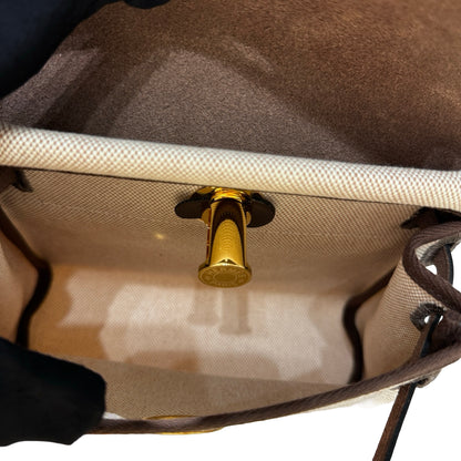 New Hermès Mini Herbag Cross Body Bag Brown GHW